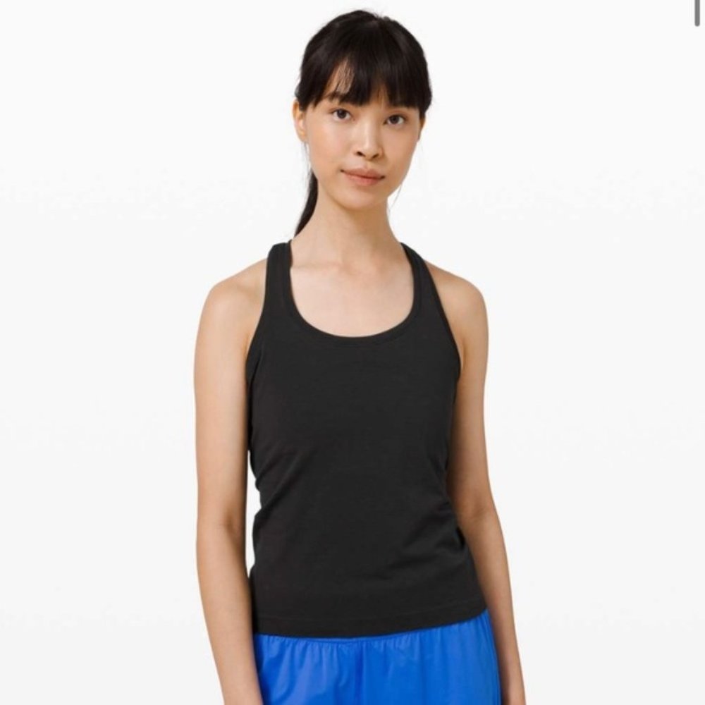 Lululemon Swiftly Tech Racerback 2.0 Race Length Black Silverescent W1BZJS Mesh